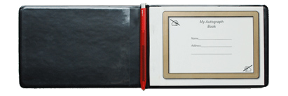 Black Customized Autograph Book with mini pen