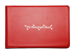 Red My Autograph Book with stars Stock Imprint Autograph Book