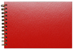 Red Leatherette Wirebound Autograph Book